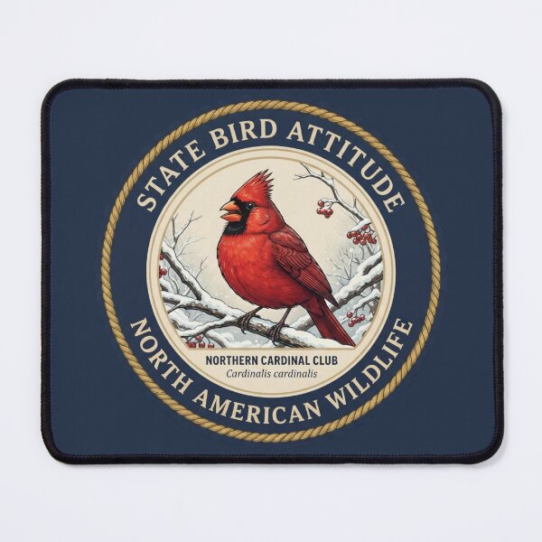 Item preview, State Bird Attitude Cardinal Humor Badge designed and sold by CalmCapy Co.