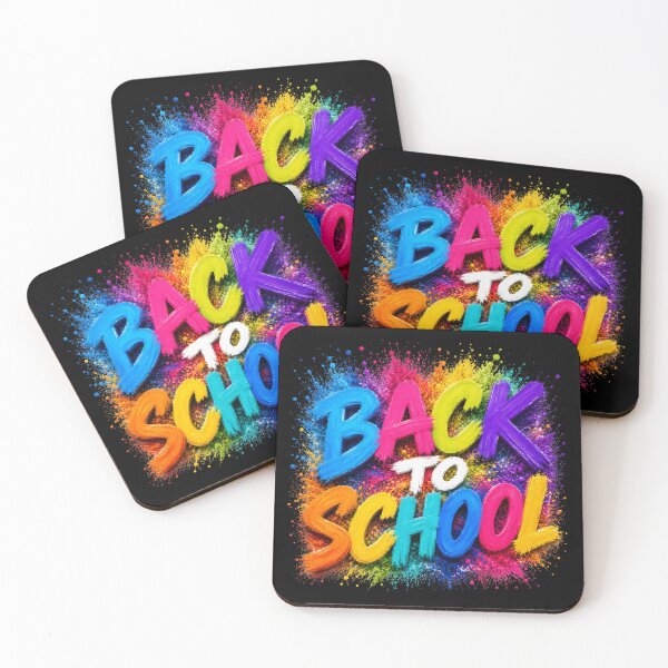 Item preview, Back To School Colorful Paint Splash Typography Design designed and sold by GibasVisuals.