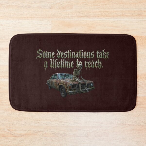 Item preview, Some Destinations Take A Lifetime To Reach Dark Gothic Skeleton Graphic Sticker designed and sold by zenithdecalco.