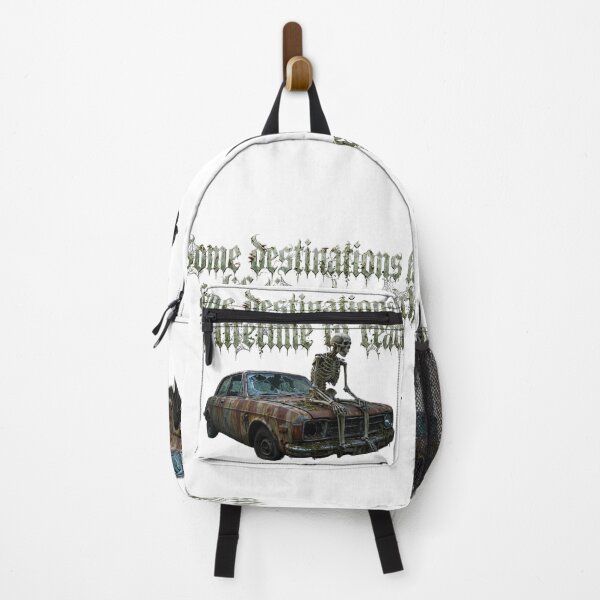 Item preview, Some Destinations Take A Lifetime To Reach Dark Gothic Skeleton Graphic Sticker designed and sold by zenithdecalco.