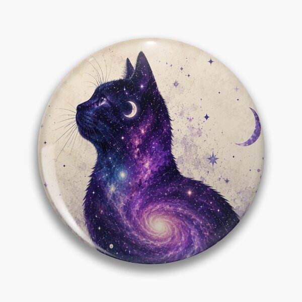 Item preview, Cosmic Galaxy Cat Silhouette designed and sold by teemix.