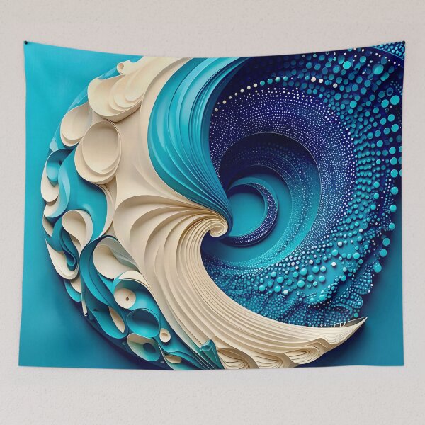 Item preview, Intricate Blue and White Swirl designed and sold by Vicky Brago-Mitchell®.