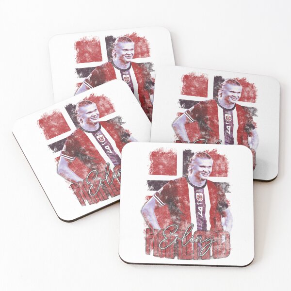 Item preview, Erling Haaland Norway National Team Vintage Striker Art designed and sold by HempressBeads.