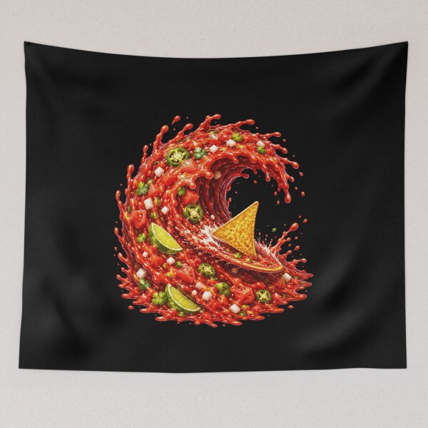Item preview, Tortilla Chip Riding a Spicy Salsa Wave designed and sold by elderberry.