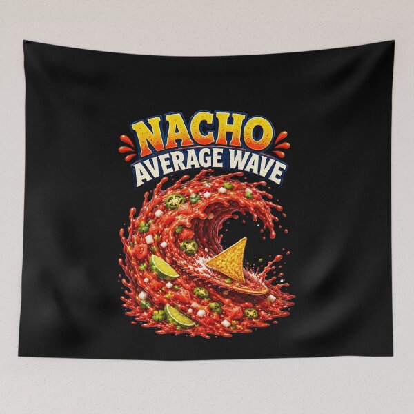 Item preview, Nacho Average Wave Tortilla Chip Surf Joke designed and sold by elderberry.