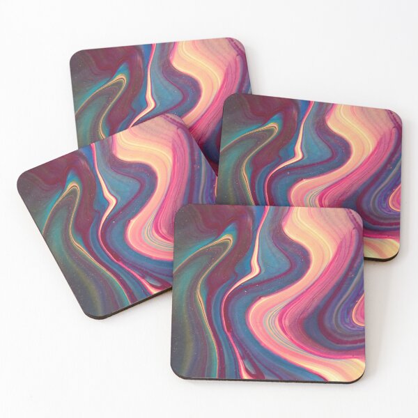Item preview, Cosmic Neon Fluid Art Swirls Abstract Painting designed and sold by wildberriesph.