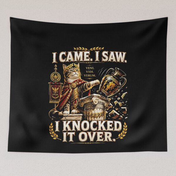Item preview, Funny Roman Emperor Cat I Came I Saw I Knocked It Over Art designed and sold by elderberry.