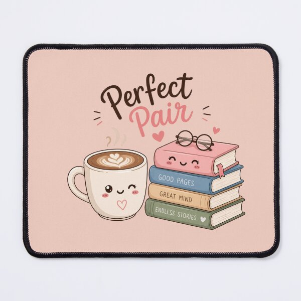 Item preview, Perfect Pair – Cute Coffee & Books Kawaii Design | Cozy Reading Lover Aesthetic designed and sold by Sanika arts .
