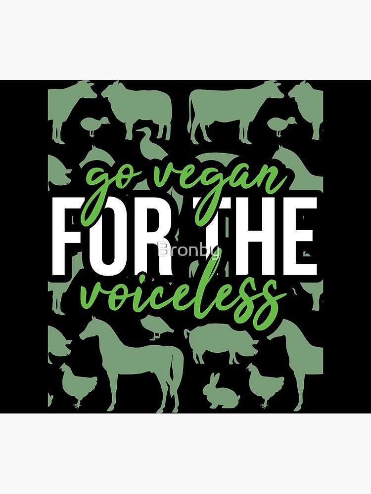 "Go Vegan For The Voiceless Animals Vegan Veganism Vegetarian" Poster ...