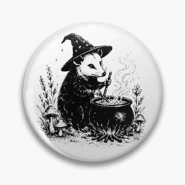 Item preview, Vintage Witch Opossum Graphic Tee, Retro Woodland Magic Shirt, Classic Cottagecore Halloween Animal designed and sold by gidel-sales.