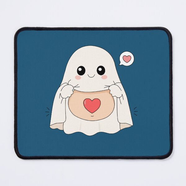 Item preview, Cute Ghost with Heart in Body and Floating Heart Sticker designed and sold by Teenidesign .