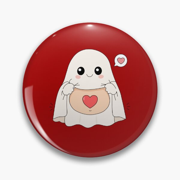 Item preview, Cute Ghost with Heart in Body and Floating Heart Sticker⁠ designed and sold by Teenidesign .