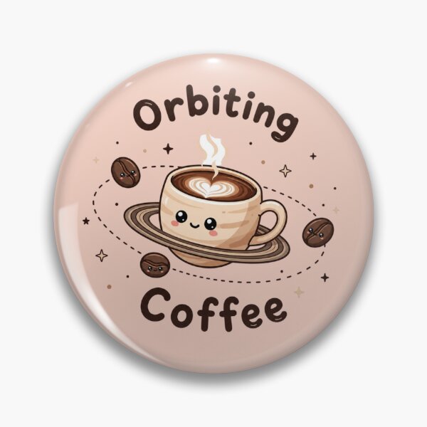 Item preview, Orbiting Coffee – Cute Kawaii Coffee Planet Space Illustration | Cozy Coffee Lover Aesthetic designed and sold by Sanika arts .