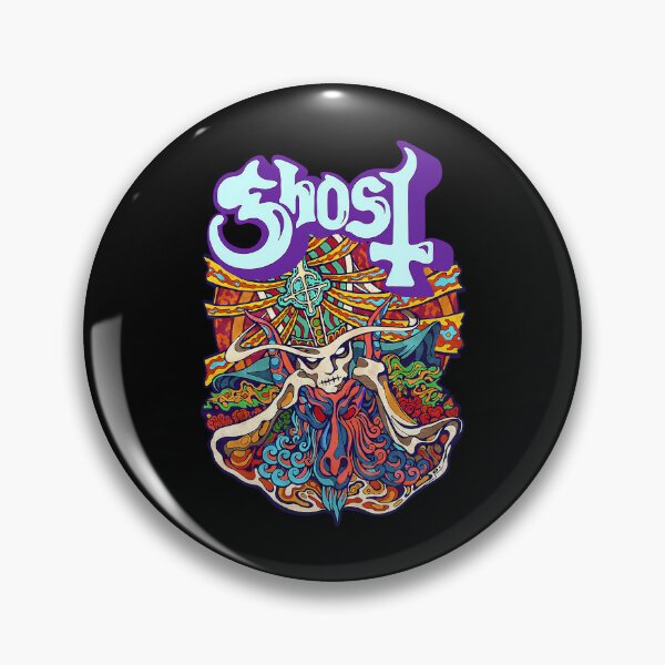Item preview, Psychedelic Demon Horned Skull with Cross and Patterns designed and sold by RaineeMcDaniel.