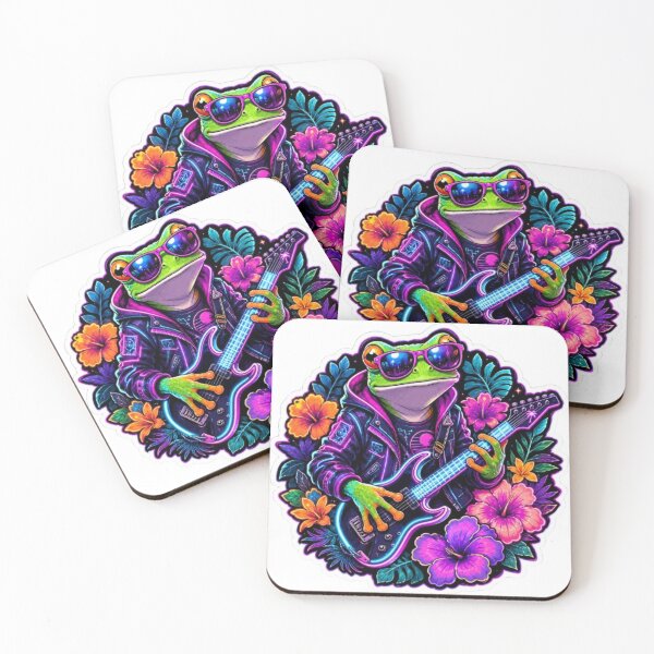 Item preview, Cool Frog Playing Electric Guitar Rocker designed and sold by @VIRAT DESIGNER@.