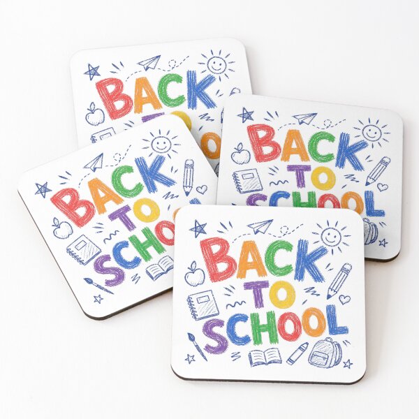 Item preview, Back To School Colorful Doodle Icons Typography Design designed and sold by GibasVisuals.