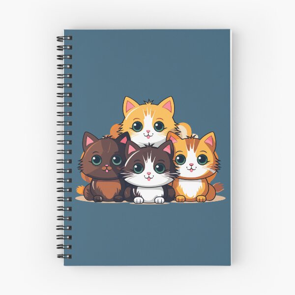 Aperçu de l'œuvre Famille de chats mignons – Adorables chatons de dessin animé créée et vendue par PRFashions.