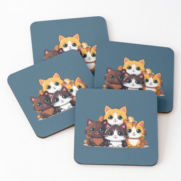 Item preview, Cute Cat Family Group – Adorable Cartoon Kittens designed and sold by PRFashions.