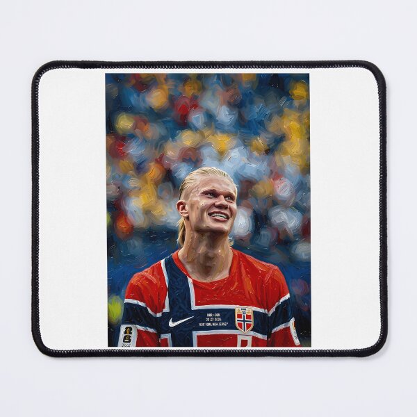 Item preview, Erling Haaland Oil Painting designed and sold by HempressBeads.