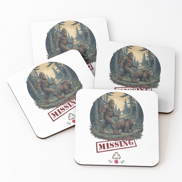 Item preview, Vintage Style Bigfoot and Bear Hiking Adventure designed and sold by Whimsy Trail Co.