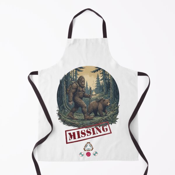 Item preview, Vintage Style Bigfoot and Bear Hiking Adventure designed and sold by Whimsy Trail Co.
