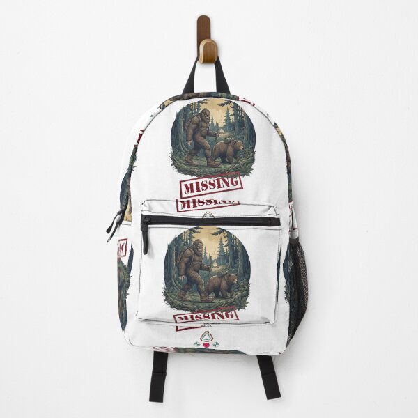 Item preview, Vintage Style Bigfoot and Bear Hiking Adventure designed and sold by Whimsy Trail Co.