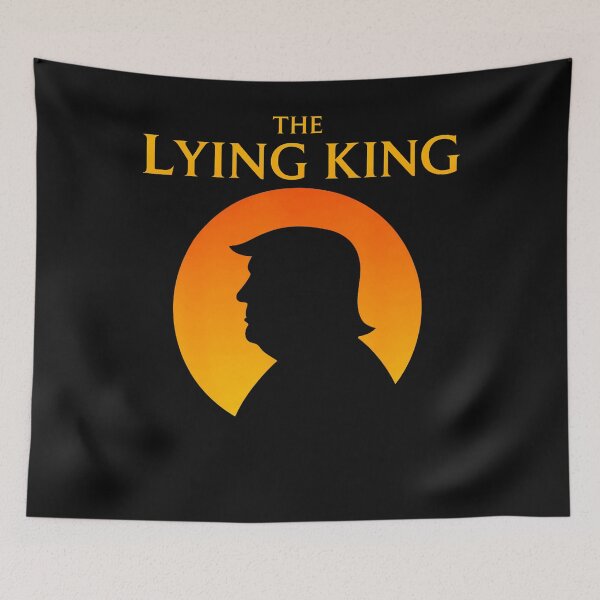 Item preview, The Lying King Political Satire Typography Graphic designed and sold by JamesCrArt.