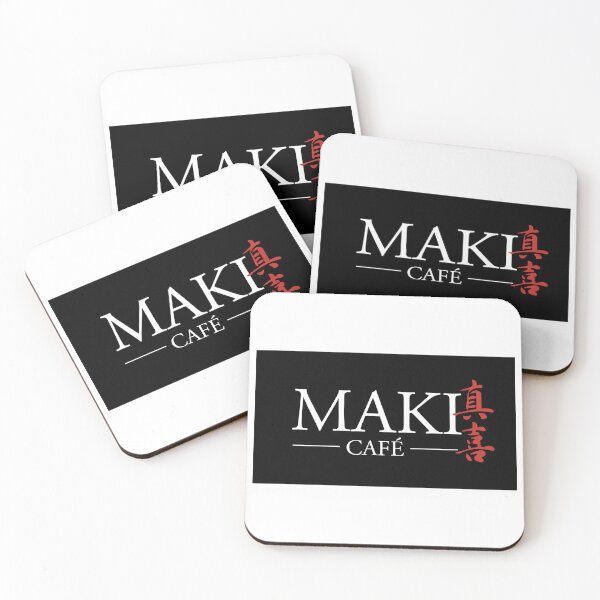 Item preview, Maki Café Japanese Kanji Typography Aesthetic Logo designed and sold by lnpxrwa.
