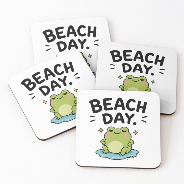Item preview, Beach Day Cute Frog Meme designed and sold by MonkiFlipp.