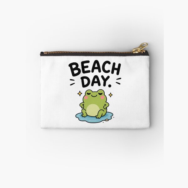Item preview, Beach Day Cute Frog Meme designed and sold by MonkiFlipp.