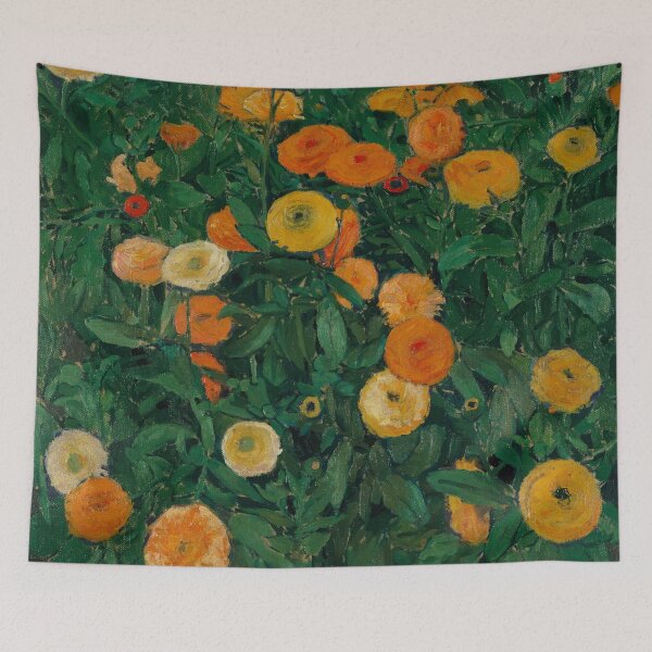 Item preview, Marigolds by Koloman Moser | Vienna Secession Floral Garden Print designed and sold by GalleryRowTV.