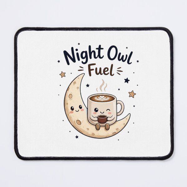 Item preview, Night Owl Fuel Cute Coffee Moon Kawaii Sticker | Cozy Coffee Lover Aesthetic | Late Night Study & Caffeine Design designed and sold by Sanika arts .