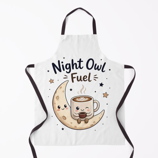 Item preview, Night Owl Fuel Cute Coffee Moon Kawaii Sticker | Cozy Coffee Lover Aesthetic | Late Night Study & Caffeine Design designed and sold by Sanika arts .