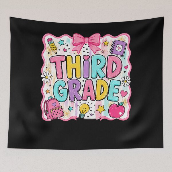 Item preview, Hello 3Rd Grade Girls Teacher Coquette Bow Back To School designed and sold by JamesCrArt.