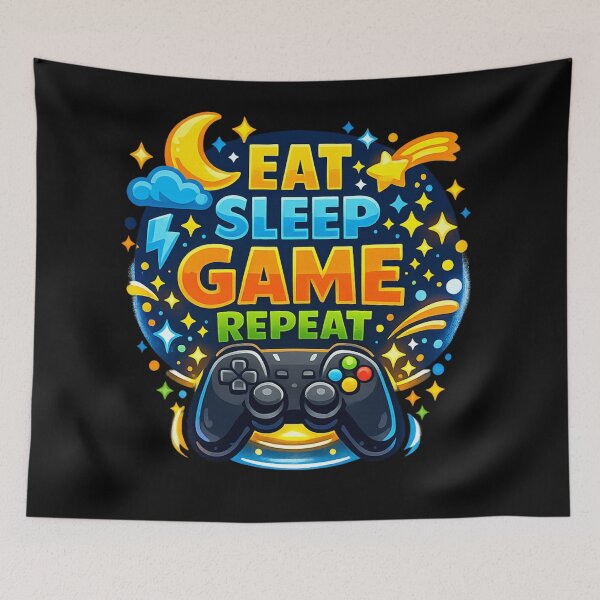 Item preview, Gamer - Eat Sleep Game Repeat designed and sold by Myra365Art.