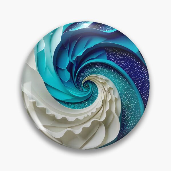Item preview, Spiral Waves of Blue and White designed and sold by Vicky Brago-Mitchell®.