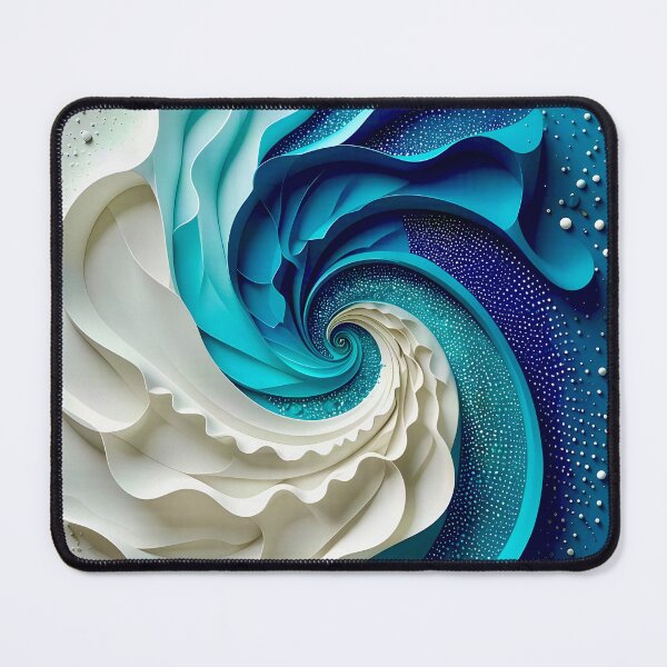 Item preview, Spiral Waves of Blue and White designed and sold by Vicky Brago-Mitchell®.