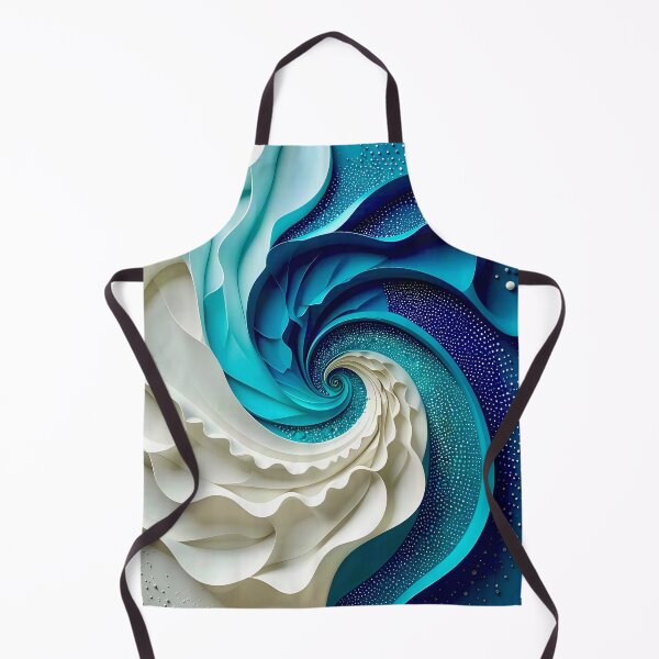 Item preview, Spiral Waves of Blue and White designed and sold by Vicky Brago-Mitchell®.