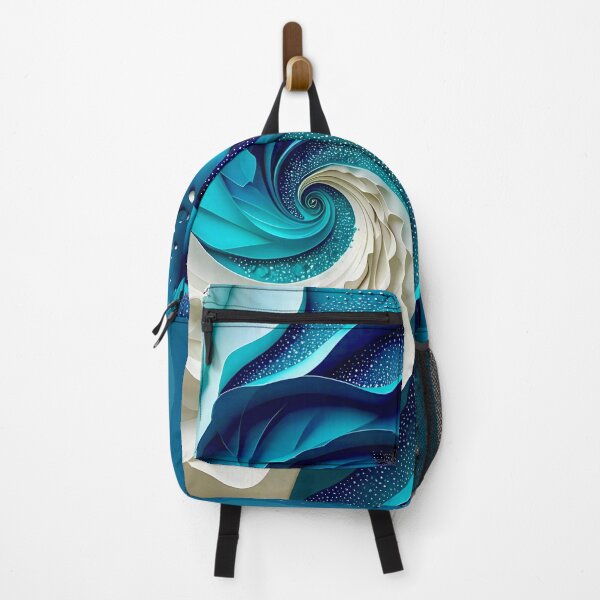 Item preview, Spiral Waves of Blue and White designed and sold by Vicky Brago-Mitchell®.