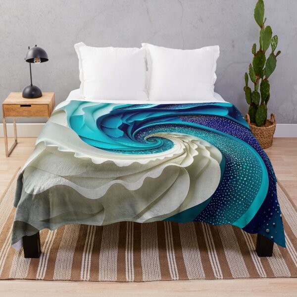 Item preview, Spiral Waves of Blue and White designed and sold by Vicky Brago-Mitchell®.