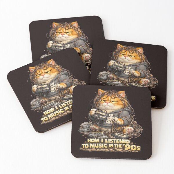 Item preview, How We Listened to Music in the 90s | Grumpy Cat Cassette Tape Retro Vintage Design designed and sold by Grump and Co.