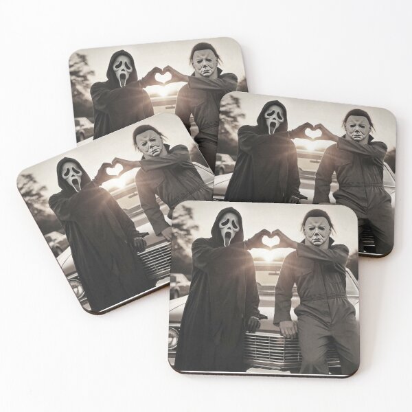 Item preview, Funny Halloween Tshirts Michael Myers Ghostface Heart Hands designed and sold by Dibarassi.