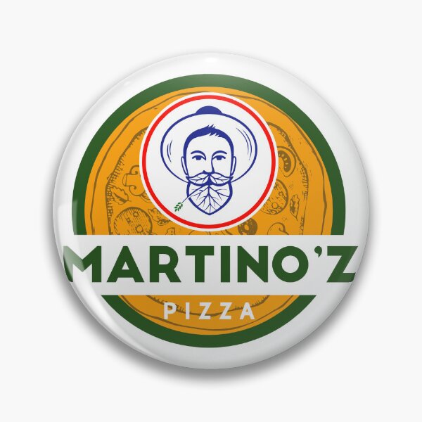 Item preview, Martino'z Pizza Vintage Chef Mascot Circular Badge designed and sold by lnpxrwa.