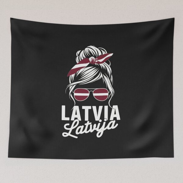 Item preview, Latvia Messy Bun Flag Hair Funny Latvia Pride Travel Vintage designed and sold by abig-eiyana.