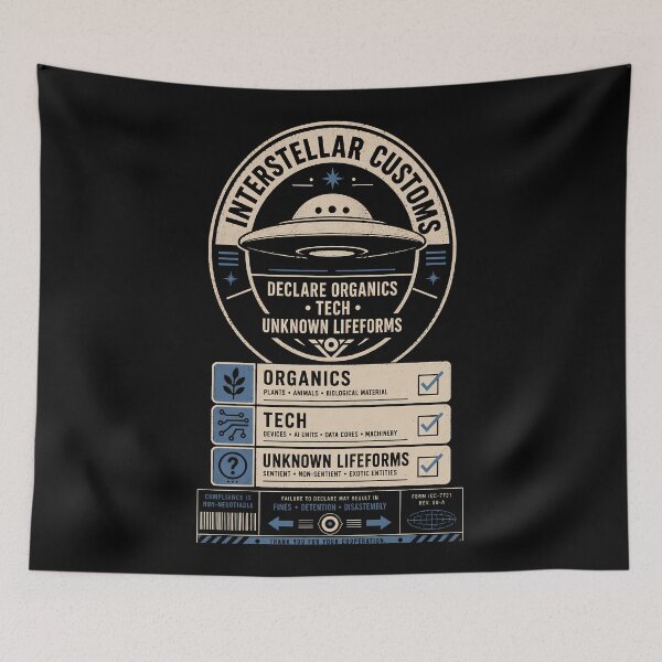 Item preview, Interstellar Customs Declaration Office Poster designed and sold by agearb.