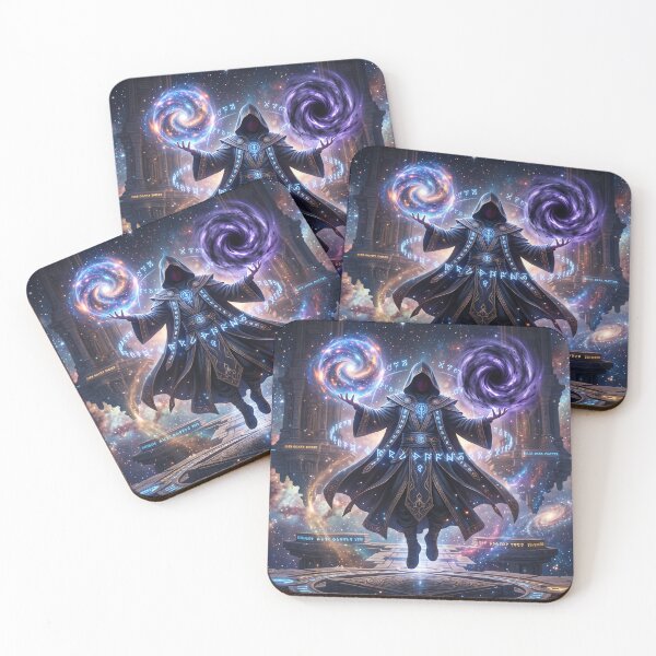 Item preview, Astral Monk Cosmic Energy Dark Matter Fantasy Art designed and sold by TheRichGallery.