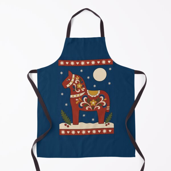 Item preview, Swedish Dala Horse — Nordic Folk Art Christmas Design designed and sold by Planthem.