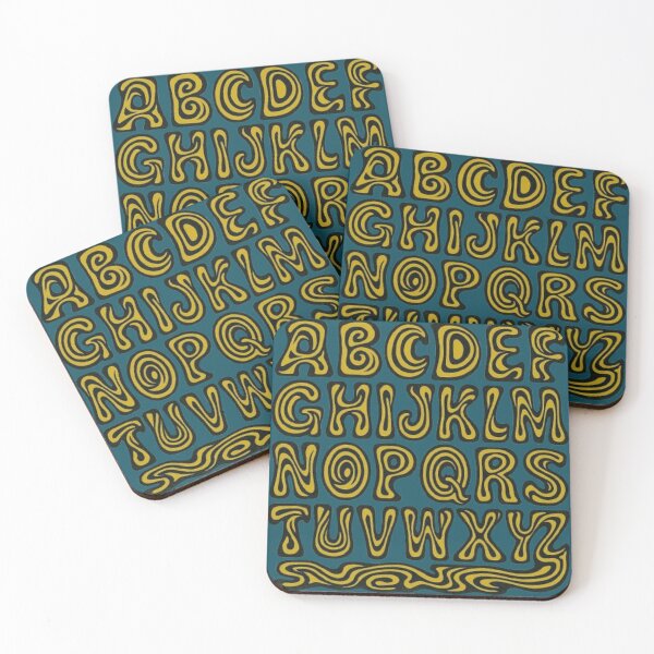 Item preview, Psychedelic Alphabet Waves – Vibrant Retro Letter Art   designed and sold by Catfcreations.