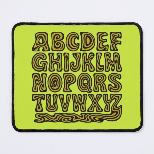 Item preview, Psychedelic Alphabet Waves – Vibrant Retro Letter Art designed and sold by Catfcreations.