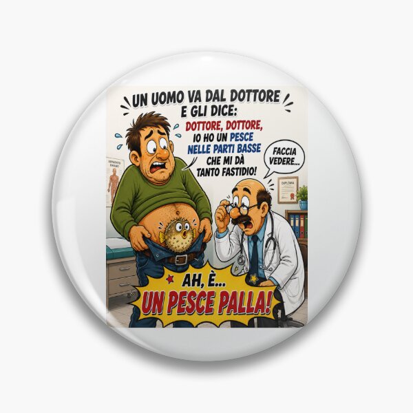 Item preview, Funny Doctor – Puffer Fish Cartoon Joke designed and sold by RipantinaFantasy .